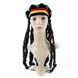 Maxbell Reggae Rasta Hat with Dreadlocks Costume Accessories Rave Beanie Wig Hat