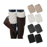 Maxbell 4 Pairs Boot Cuffs Short Boot Socks Crochet Knitted Winter Warm Boot Toppers