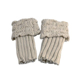 Maxbell 4 Pairs Boot Cuffs Short Boot Socks Crochet Knitted Winter Warm Boot Toppers