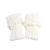 Maxbell 4 Pairs Boot Cuffs Short Boot Socks Crochet Knitted Winter Warm Boot Toppers