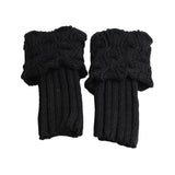 Maxbell 4 Pairs Boot Cuffs Short Boot Socks Crochet Knitted Winter Warm Boot Toppers