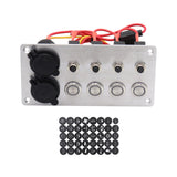 Maxbell Universal 4 Ways Rocker Switch Panel Accessory Double USB for Rvs Truck
