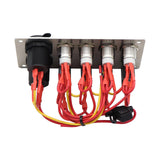 Maxbell Universal 4 Ways Rocker Switch Panel Accessory Double USB for Rvs Truck