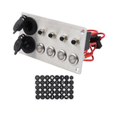 Maxbell Universal 4 Ways Rocker Switch Panel Accessory Double USB for Rvs Truck