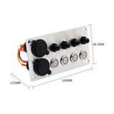 Maxbell Universal 4 Ways Rocker Switch Panel Accessory Double USB for Rvs Truck