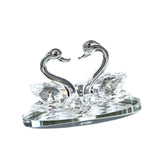 Maxbell Artificial Crystal swan Decoration Transparent Texture Home Decor White