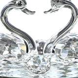 Maxbell Artificial Crystal swan Decoration Transparent Texture Home Decor White