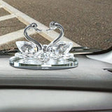 Maxbell Artificial Crystal swan Decoration Transparent Texture Home Decor White