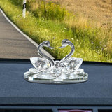 Maxbell Artificial Crystal swan Decoration Transparent Texture Home Decor White