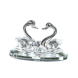 Maxbell Artificial Crystal swan Decoration Transparent Texture Home Decor White
