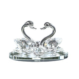 Maxbell Artificial Crystal swan Decoration Transparent Texture Home Decor White