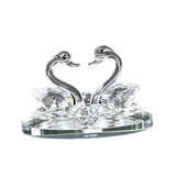 Maxbell Artificial Crystal swan Decoration Transparent Texture Home Decor White