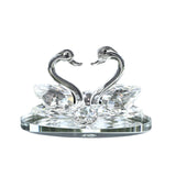 Maxbell Artificial Crystal swan Decoration Transparent Texture Home Decor White