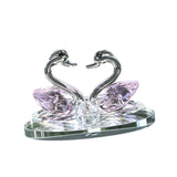 Maxbell Artificial Crystal swan Decoration Transparent Texture Home Decor Pink