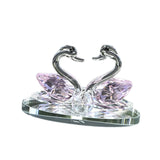 Maxbell Artificial Crystal swan Decoration Transparent Texture Home Decor Pink