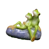 Maxbell Sitting Frog Sculpture Smooth Realistic Statue for Patio Porch Windowsill