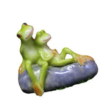 Maxbell Sitting Frog Sculpture Smooth Realistic Statue for Patio Porch Windowsill
