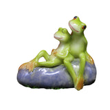 Maxbell Sitting Frog Sculpture Smooth Realistic Statue for Patio Porch Windowsill