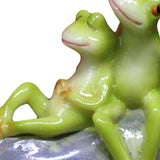 Maxbell Sitting Frog Sculpture Smooth Realistic Statue for Patio Porch Windowsill