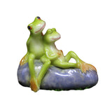 Maxbell Sitting Frog Sculpture Smooth Realistic Statue for Patio Porch Windowsill