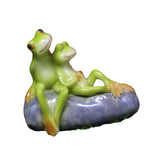 Maxbell Sitting Frog Sculpture Smooth Realistic Statue for Patio Porch Windowsill