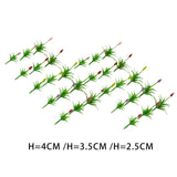 Maxbell 30Pcs Grass Tufts Model Flower Model for Miniature Scenery  Decor 4cm