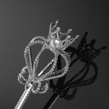 Maxbell scepter, Fancy Dress Elegant Birthday Party Cosplay Photobooth Scepter  Argent