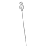 Maxbell Crown Scepter Pageant Scepter for Festival Fancy Dress Beauty Contest Argent