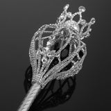 Maxbell Crown Scepter Pageant Scepter for Festival Fancy Dress Beauty Contest Argent