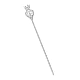 Maxbell Crown Scepter Pageant Scepter for Festival Fancy Dress Beauty Contest Argent