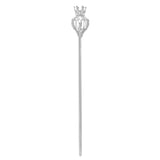 Maxbell Crown Scepter Pageant Scepter for Festival Fancy Dress Beauty Contest Argent