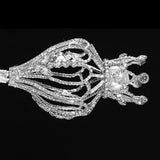 Maxbell Crown Scepter Pageant Scepter for Festival Fancy Dress Beauty Contest Argent