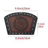 Maxbell Arm Bracers Wristband Punk Bracer Gauntlet Embossed PU Leather for Party Red