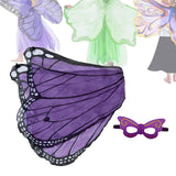 Maxbell Dress up Fancy Dress Costume Photo Prop Cherub Elf Party Butterfly Wing Purple Black