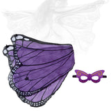 Maxbell Dress up Fancy Dress Costume Photo Prop Cherub Elf Party Butterfly Wing Purple Black