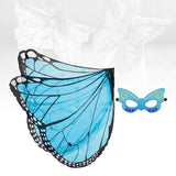 Maxbell Dress up Fancy Dress Costume Photo Prop Cherub Elf Party Butterfly Wing Blue Black