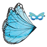 Maxbell Dress up Fancy Dress Costume Photo Prop Cherub Elf Party Butterfly Wing Blue Black