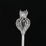 Maxbell Rhinestone Scepter Festival for Photography Prop Decoration Supplies Bride Argent