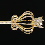 Maxbell Princess Wand Rhinestone Scepter for Pageant Party Costume Accessories Aureate