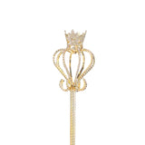 Maxbell Princess Wand Rhinestone Scepter for Pageant Party Costume Accessories Aureate