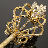 Maxbell Princess Wand Rhinestone Scepter for Pageant Party Costume Accessories Aureate