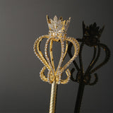 Maxbell Princess Wand Rhinestone Scepter for Pageant Party Costume Accessories Aureate