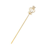 Maxbell Princess Wand Rhinestone Scepter for Pageant Party Costume Accessories Aureate