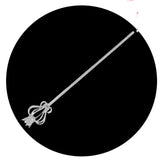 Maxbell Princess Wand Rhinestone Scepter for Pageant Party Costume Accessories Argent