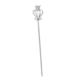 Maxbell Princess Wand Rhinestone Scepter for Pageant Party Costume Accessories Argent