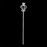 Maxbell Princess Wand Rhinestone Scepter for Pageant Party Costume Accessories Argent