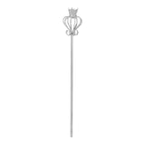 Maxbell Princess Wand Rhinestone Scepter for Pageant Party Costume Accessories Argent
