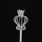 Maxbell Princess Wand Rhinestone Scepter for Pageant Party Costume Accessories Argent