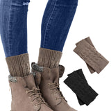 Maxbell 2Pairs Womens Boot Cuffs Cable Knit Winter Warm Fashion Short Leg Warmers