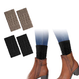 Maxbell 2Pairs Womens Boot Cuffs Cable Knit Winter Warm Fashion Short Leg Warmers